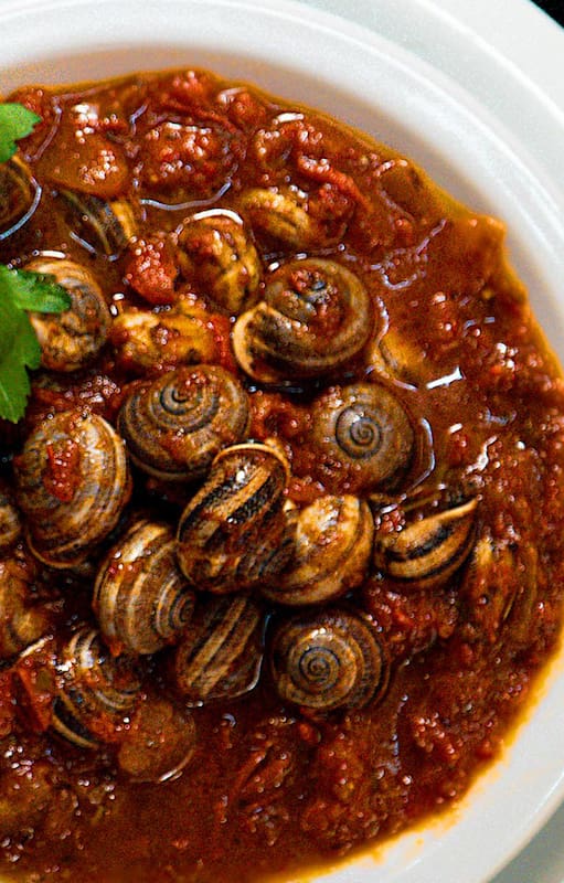 Caracoles en Cantina Bruno.