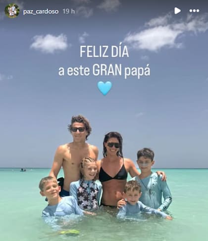 Cardoso le dedicó un cariñoso posteo a Forlán por el día del padre, celebrado el segundo domingo de julio en Uruguay
