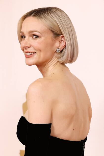Carey Mulligan optó por una versión recta a la altura de la mandíbula.