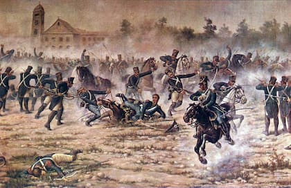 Carga de granaderos (Combate de San Lorenzo), Ángel Della Valle. Museo Histórico Nacional.