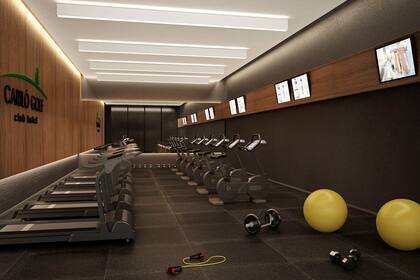 Así será el gimnasio del Golf Club Hotel de Cariló