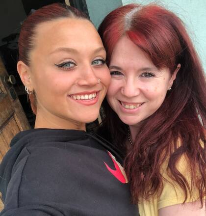 Carina y su hija Ludmila.