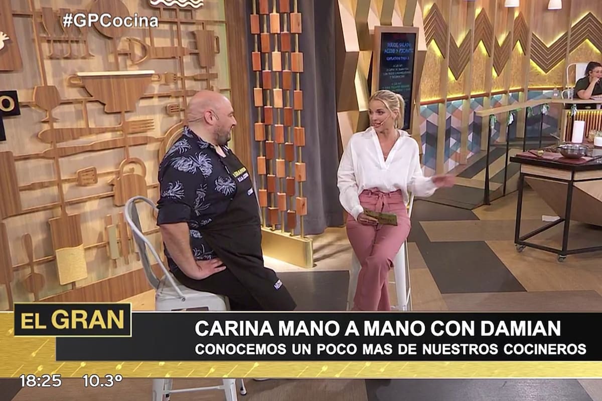 Carina Zampini junto a Damian, uno de los seis finalistas que se disputan el triunfo y los 400 mil pesos.