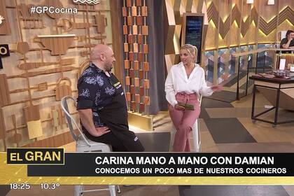 Carina Zampini junto a Damian, uno de los seis finalistas que se disputan el triunfo y los 400 mil pesos.