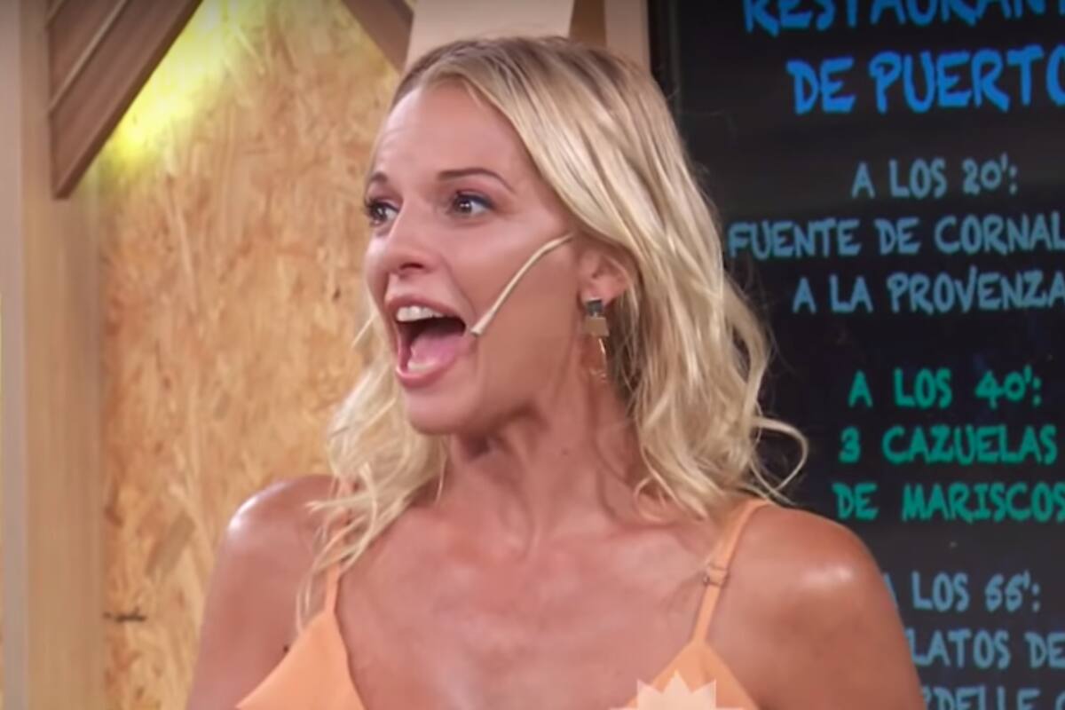 Carina Zampini, la conductora de El gran premio de la cocina, estuvo sonrojada y tentada en la última emisión del programa por un comentario de Mauricio Asta