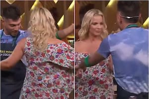 Carina Zampini y Tyago Gryffo bailaron un cuarteto en pleno programa (Foto: Captura de video)
