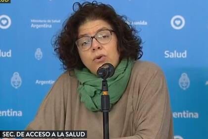 Carla Vizzoti , secretaría de Acceso a la Salud del Ministerio de Salud de la Nación