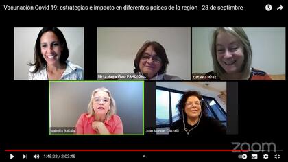 Carla Vizzotti, en el encuentro de la universidad I-Salud
