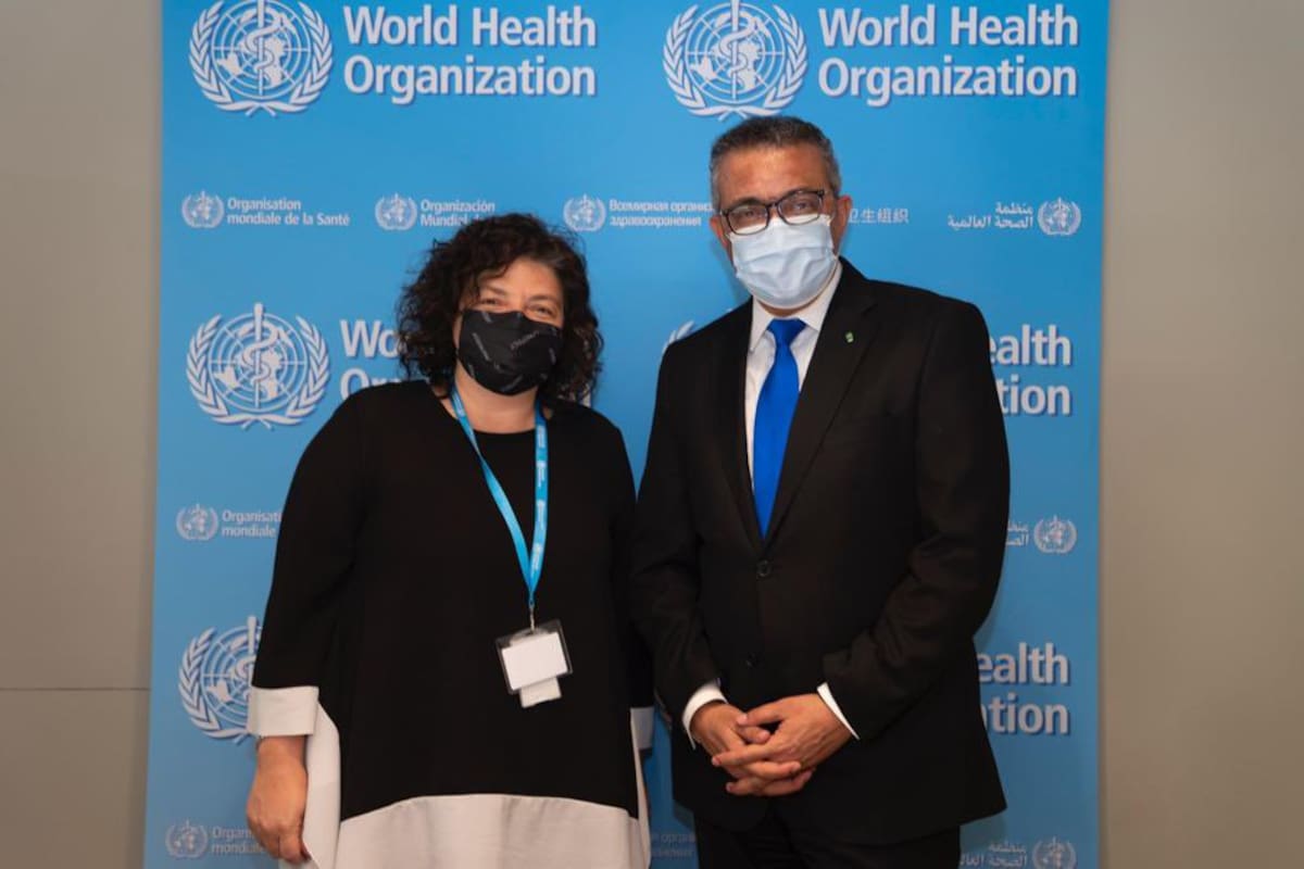 Carla Vizzotti se reunió casi una hora con el director general de la OMS, Tedros Adhanom Ghebreyesus