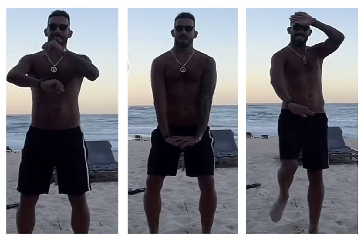 Carlitos se divirtió en la playa con su familia