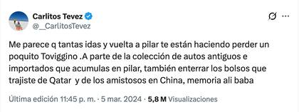 Carlitos Tevez apuntó contra Toviggino