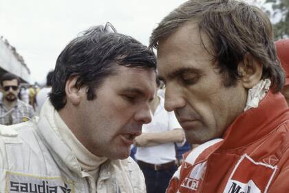 Carlos Reutemann con Alan Jones, su enemigo íntimo en el equipo Williams