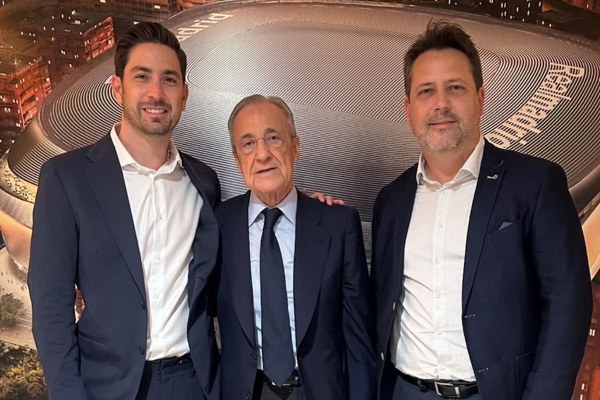 Carlos Abriata se reunió con el presidente de Real Madrid, Florentino Pérez