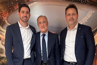El empresario argentino Carlos Abriata se reunió con el presidente de Real Madrid