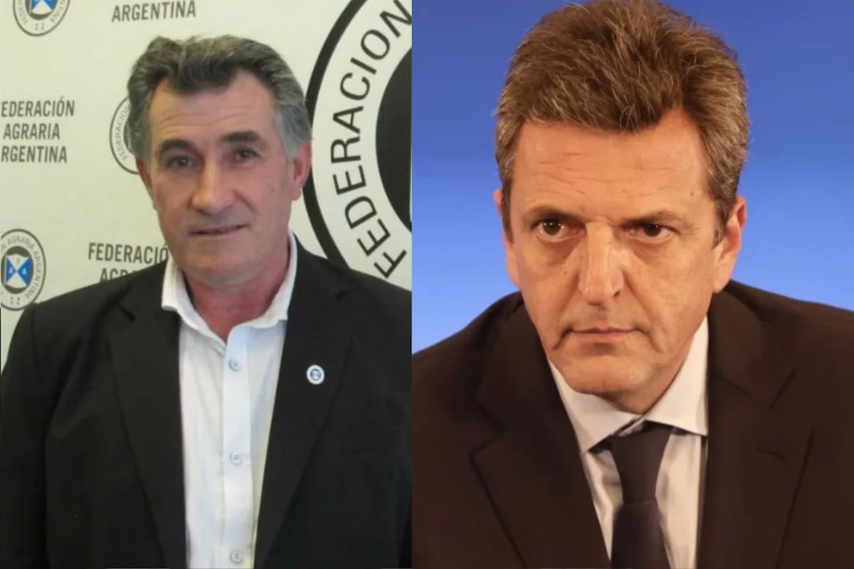 Carlos Achetoni, presidente de FAA, y el ministro de Economía, Sergio Massa