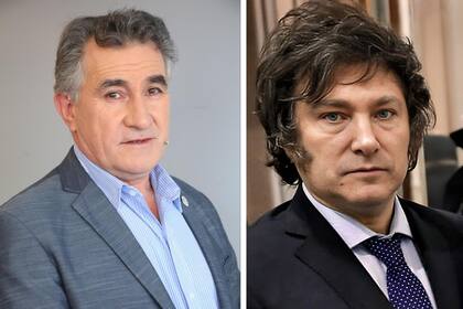 Carlos Achetoni, presidente de la Federación Agraria Argentina (FAA), y Javier Milei, presidente de la Nación