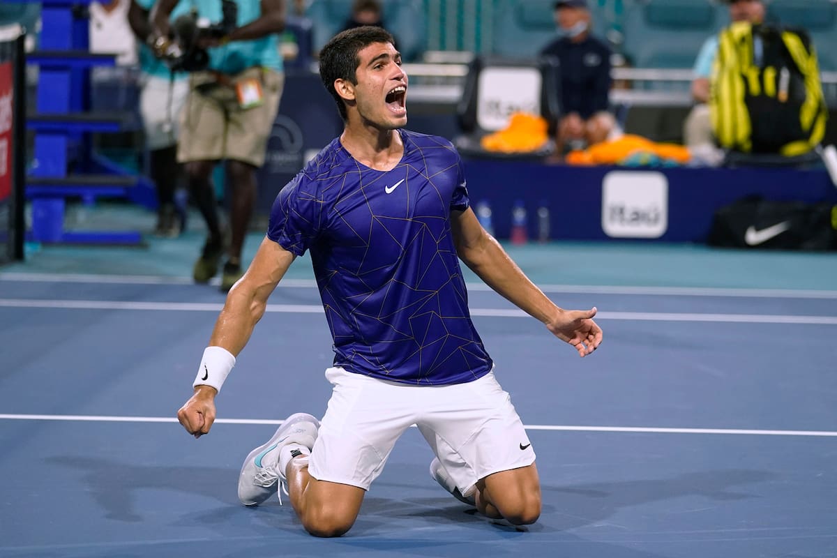 Carlos Alcaraz, flamante campeón de Miami: su título más importante, con apenas 18 años