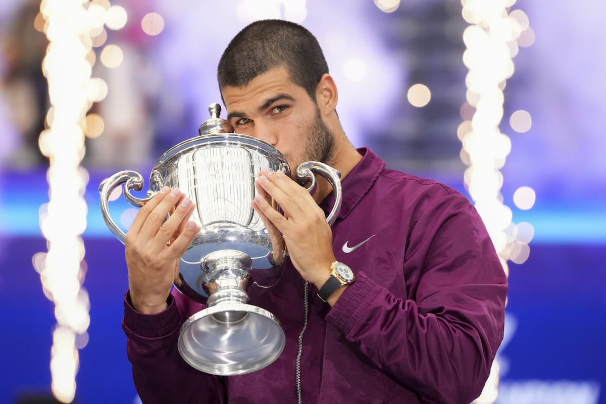 Carlos Alcaraz ganó el sexto Grand Slam en su carrera y se acerca al Top 10 de máximos vencedores de la historia