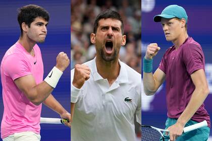 Carlos Alcaraz, Novak Djokovic y Jannik Sinner, los tres máximos favoritos a ganar el Australian Open 2024, según las apuestas