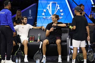 El simpático diálogo entre Alcaraz y Zverev luego de que el alemán no se diera cuenta que había ganado el US Open