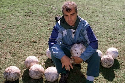 Carlos Barisio, en una imagen de su etapa como entrenador de arqueros en Ferro