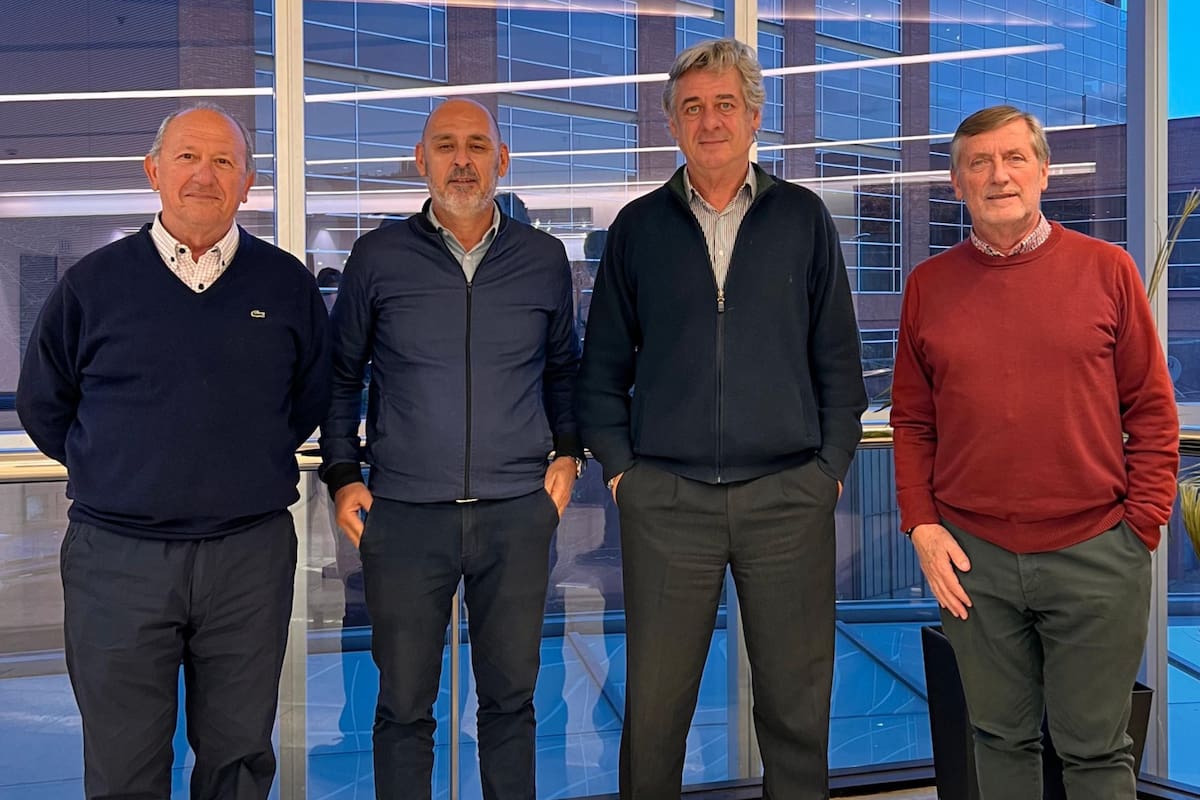 Carlos Castagnani (CRA), Elvio Guía (FAA), Nicolás Pino (SRA) y Elbio Laucirica (Coninagro)