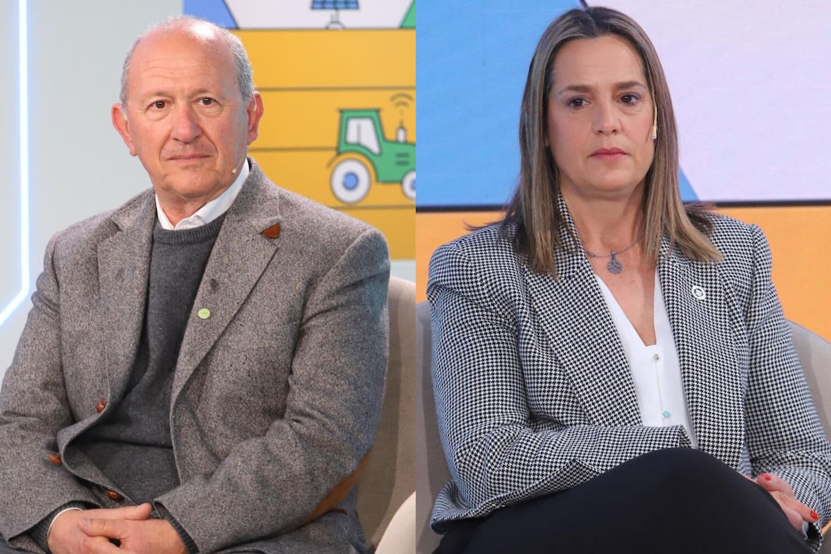 Carlos Castagnani y Andrea Sarnari, representantes de la Mesa de Enlace que asistieron a la reunión