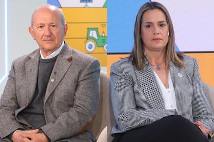 Carlos Castagnani y Andrea Sarnari, representantes de la Mesa de Enlace que asistieron a la reunión