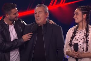 Carlos 'Chino' Tapia acompañó a su hija Clara a La Voz Argentina (Foto: Captura / Telefe)