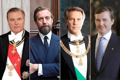 Carlos de Borbón-Dos Sicilias, Aimone de Saboya, Emanuele Filiberto de Saboya y Pedro de Borbón-Dos Sicilias