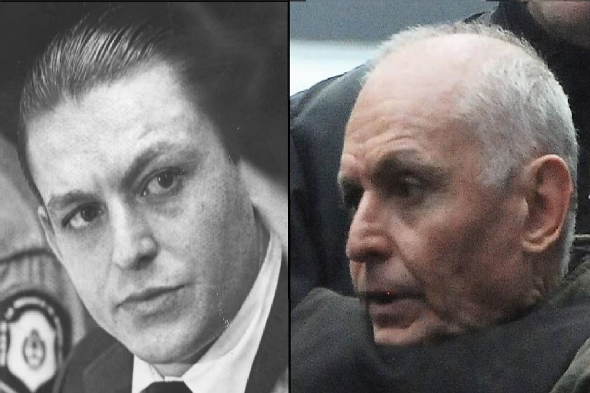 Carlos Eduardo Robledo Puch, en el juicio, en 1980, y en uno de sus últimos traslados, en 2016