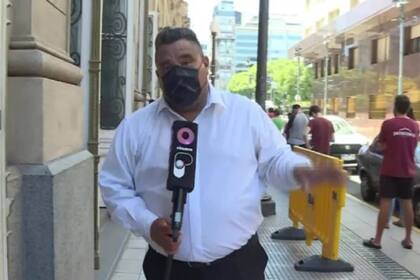 Carlos Ferrara se descompensó en vivo. Captura Telenueve