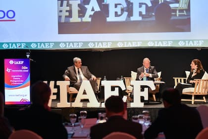 Carlos Haquim, vicegobernador de Jujuy, y Antonio Marocco, vicegobernador de Salta, en el IAEF