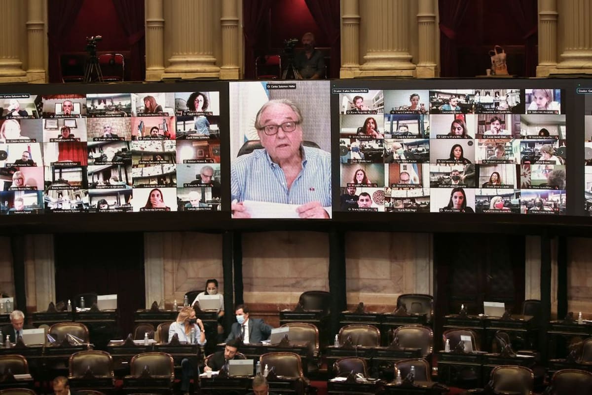 Carlos Heller en el debate por el impuesto a las fortunas, en Diputados
