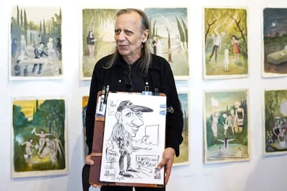 Carlos Masoch, en una de sus muestras de arte, en 2023.