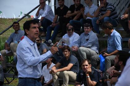 Carlos Melconian durante su charla ante productores en Expoagro