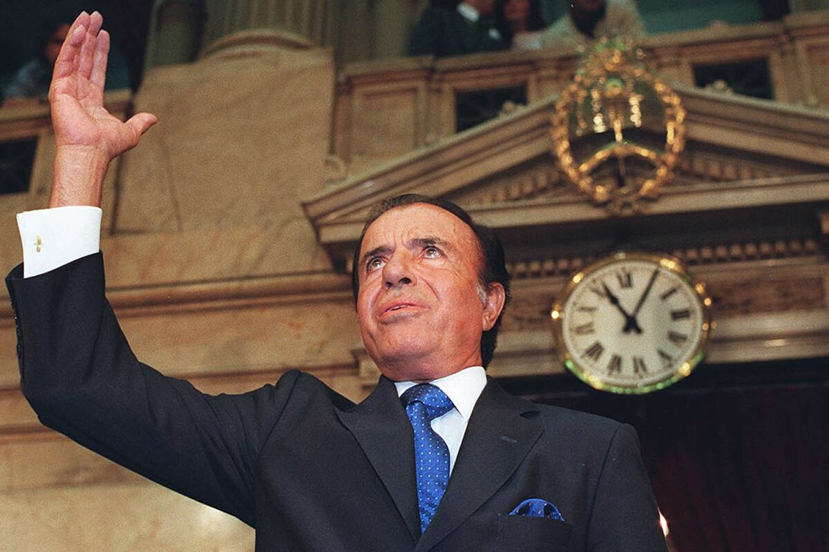 Carlos Menem en el Congreso Nacional