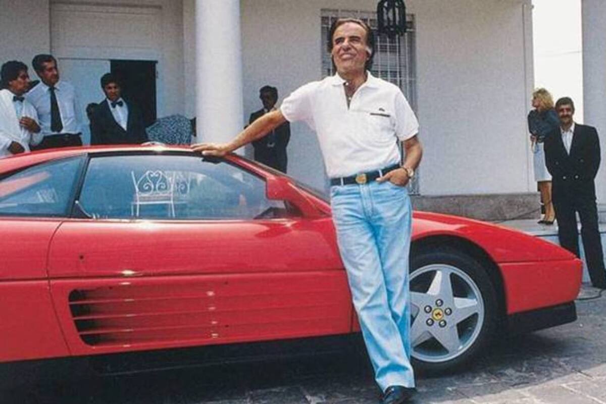 Carlos Ménem y su Ferrari