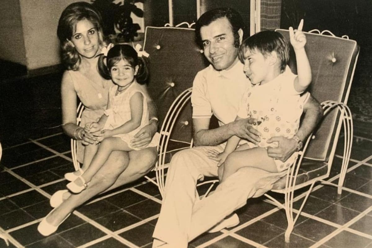 Carlos Menem y Zulema Yoma junto a sus hijos Carlos Junior y Zulemita, en La Rioja
