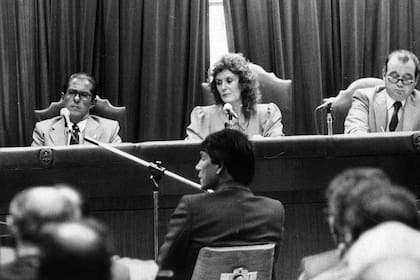 Carlos Monzón durante el juicio, que se realizó en julio de 1989