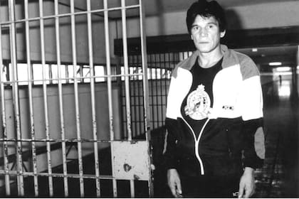 Carlos Monzón en la cárcel de Batán