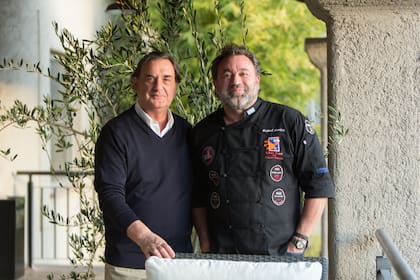 Carlos Pulenta y Miguel Martín, en la bodega Vistalba.