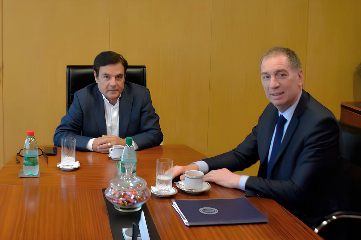 Carlos Rovira, durante una reunión pasada con el ministro del Interior, Diego Santilli