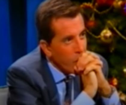 Carlos Savignon Belgrano, durante una entrevista en televisión luego de salir de prisión