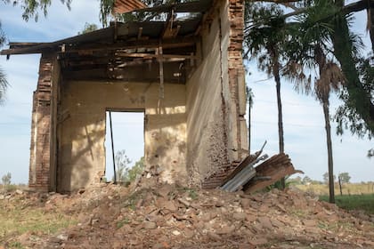 Los restos de la casa donde encontraron el cuerpo de Aramburu