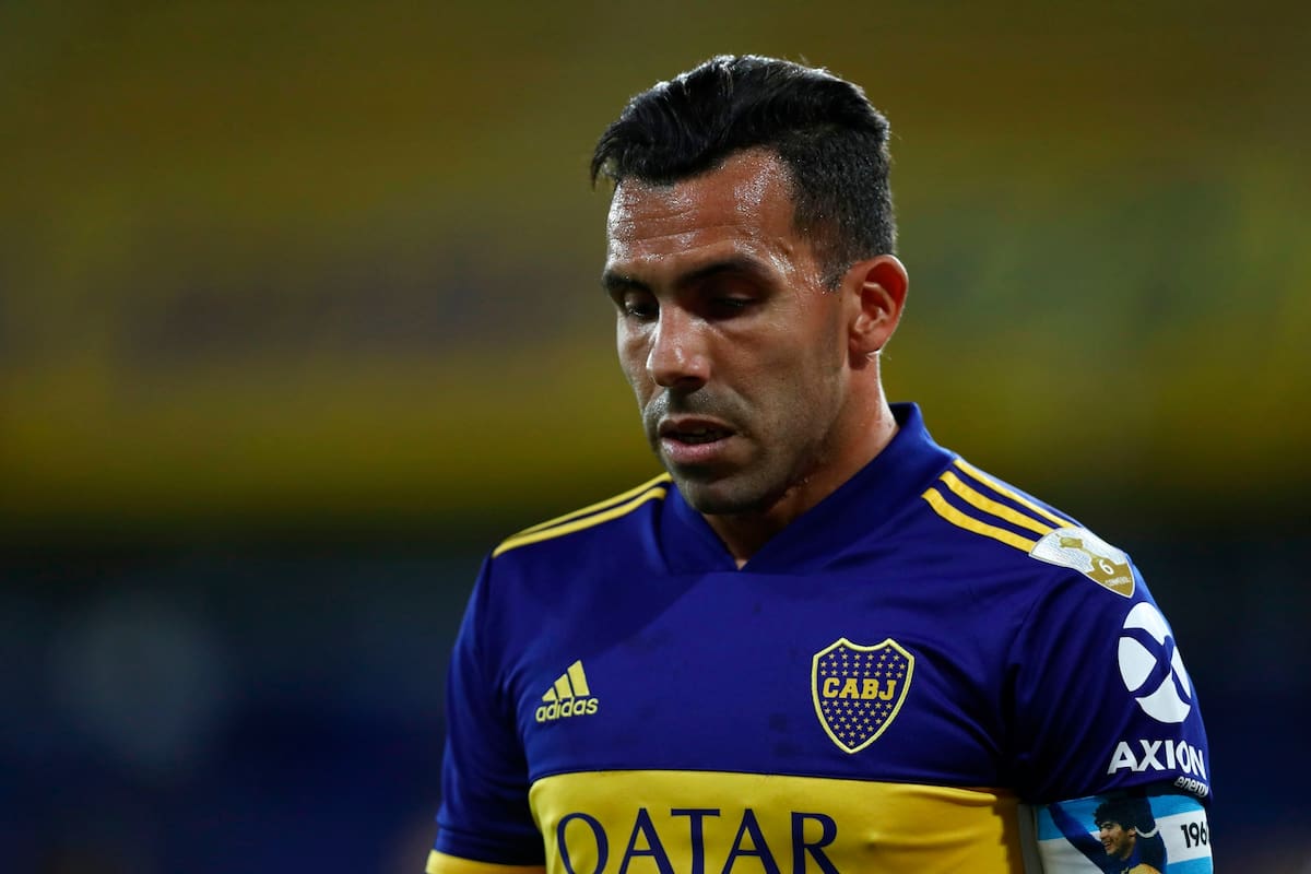 Carlos Tevez durante Boca Juniors v Racing.