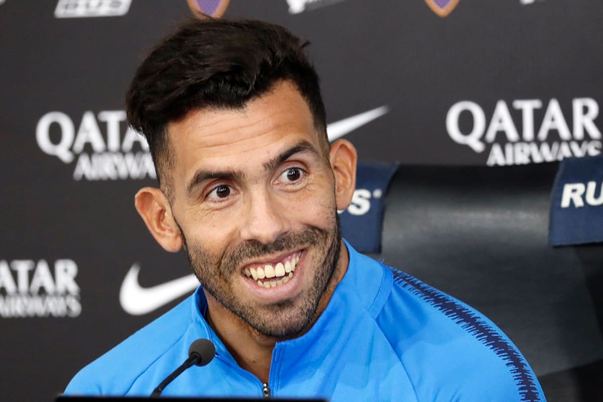 Carlos Tevez en conferencia de prensa