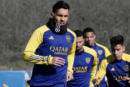 Carlos Tevez. Entrenamiento de Boca Juniors - Centro de Entrenamiento de Boca Juniors en Ezeiza