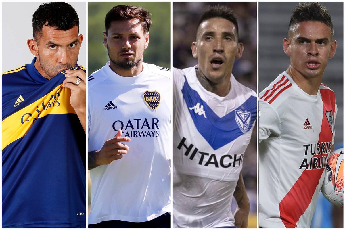 Carlos Tevez, Mauro Zárate, Ricardo Centurión y Rafael Borré