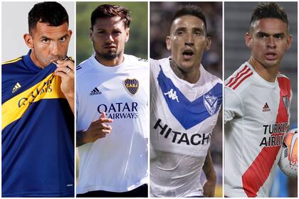 Carlos Tevez, Mauro Zárate, Ricardo Centurión y Rafael Borré